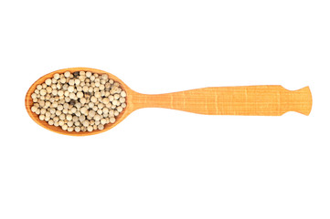White pepper peas in spoon