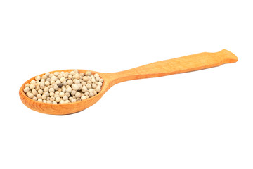 White pepper peas in spoon