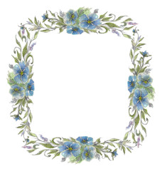  illustration watercolor floral patterns frame
