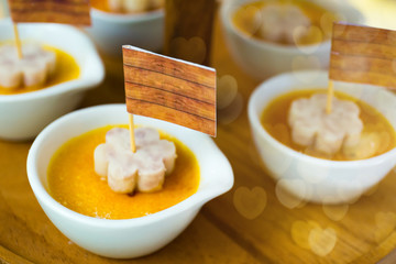 Fusion food in wedding ceremony and wedding docoration