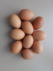 eggs on a white background