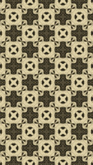 Ornate geometric pattern and abstract colored background