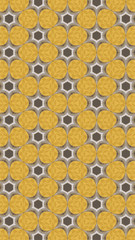 Ornate geometric pattern and abstract colored background