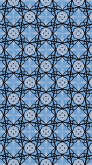 Ornate geometric pattern and abstract colored background