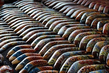 Super nice boomerang collection in Sydney street market 