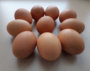 eggs on black background