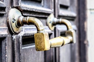 Door knobs and knockers in Ghent, Belgium
