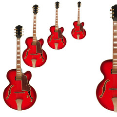 Electric guitar on a white background. Isolated on white.