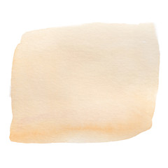 Pink watercolor spot, hand drawn watercolor stain smear brush, isolated on white background