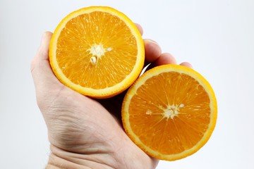 oranges isolated on white background