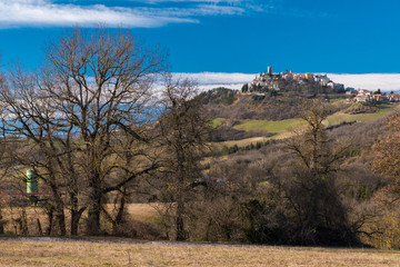 View of the small town of Peglio, in the Metauro valley (Pesaro-Urbino province)