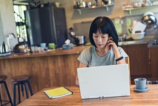 Woman Working At Home