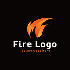 Flame Gradient Color Logo Design Inspiration