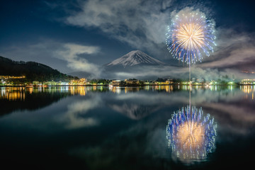 Mt Fuji Fullmoon Fireworks