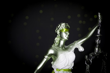 Goddess of justice representative of the law