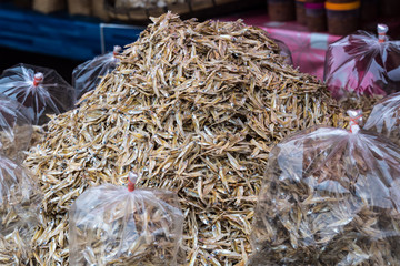 Asian market near Vang Vieng in Laos, Asia