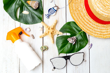 Obraz premium Summertime. Travel accessories