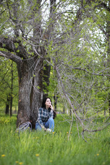 A girl travels the summer in the country