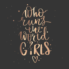 Vector hand drawn lettering phrase. Modern golden brush calligraphy