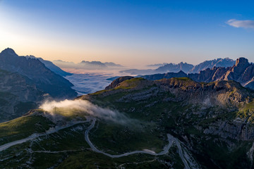 National Nature Park Tre Cime In the Dolomites Alps. Beautiful nature of Italy.