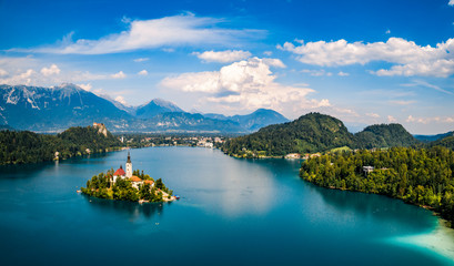 Fototapeta na wymiar Slovenia - resort Lake Bled.