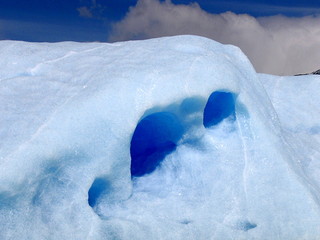 Piece of ice detached from the glacier in Patagonia
