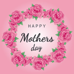 Mothers day sale background layout with beautiful colorful flower for banners.