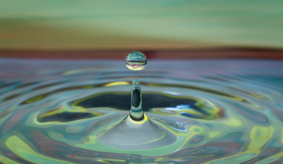 Fototapeta na wymiar colorful water drop impact