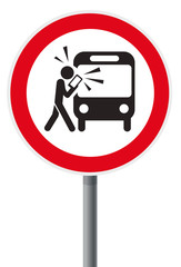 Schild Verbot mit Piktogramm Smartphone