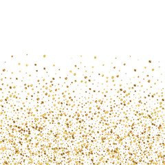 Gold confetti luxury sparkling confetti. Scattered