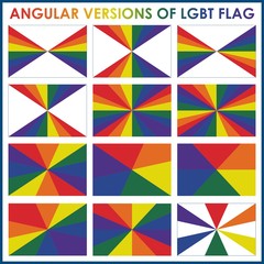Obraz premium Исходные имена: Angular versions of LGBT flag Part 2