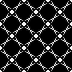 Seamless pattern with geometric shapes, monochrome illustration