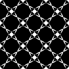 Fototapeta premium Seamless pattern with geometric shapes, monochrome illustration