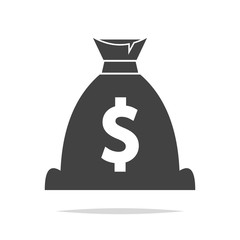 Money bag icon vector isolated