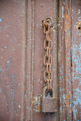 old door with lock