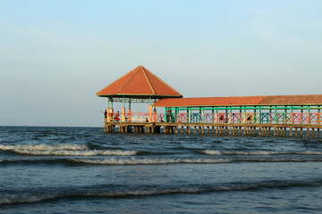 PURIN beach pier Tegal Regency, Indonesia.