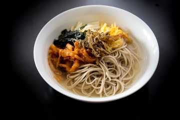 Korean noodle which is called  Janchi-guksu or feast Noodles