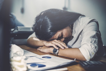 businessman worried and tired on business unsuccessful,Stressed business concept,  business...