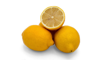 Lemons with slice isolated