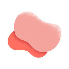 Abstract coral wavy shape with trendy noise shadows and lights.