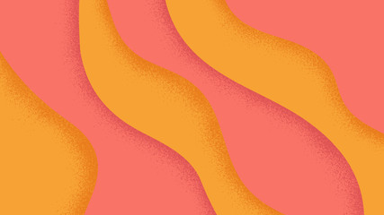 Layered abstract background with geometric wave shape with trendy noise shadows.