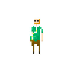 Pixel oldster character for games and websites