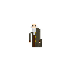 Pixel oldster character for games and websites