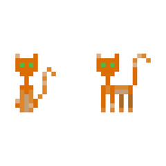 Pixel cat character for games and websites
