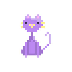 Pixel cat character for games and websites