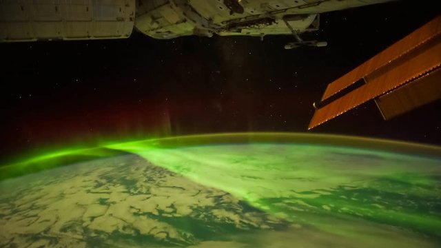 4K time lapse view from International Space Station passing over Aurora Australis. Time lapse is rendered from NASA free photos