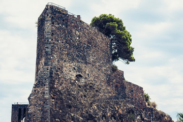 Acicastello – ancient norman castle in Acitrezza, Catania, Sicily, Italy.