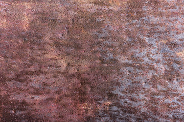 Weathered iron rusty steel texture. Backdrop for design art work. Steel walkway mats sprayed red rust. Iron surface rust