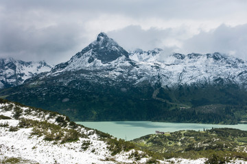 Snowy Summer Mountains near Galtur, Austria
