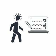 Online education. Vector icon.